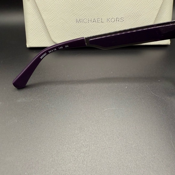 Michael Kors Lavender Leopard Print Square Sunglasses with Case - Picture 7 of 7
